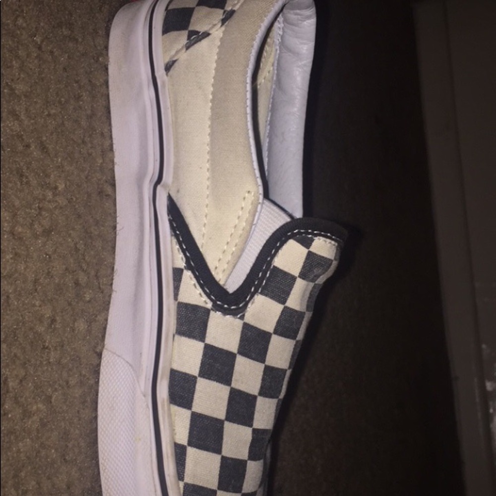 checkerboard vans slip-on
